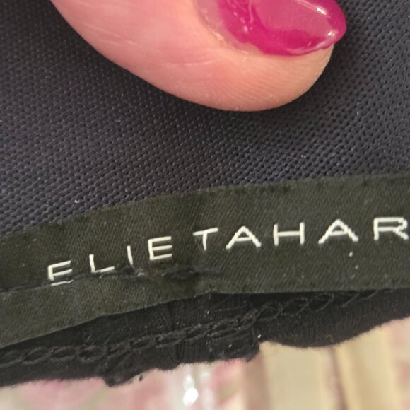 Eli Tahari pants with genuine lamb leather side inserts - Picture 4 of 5